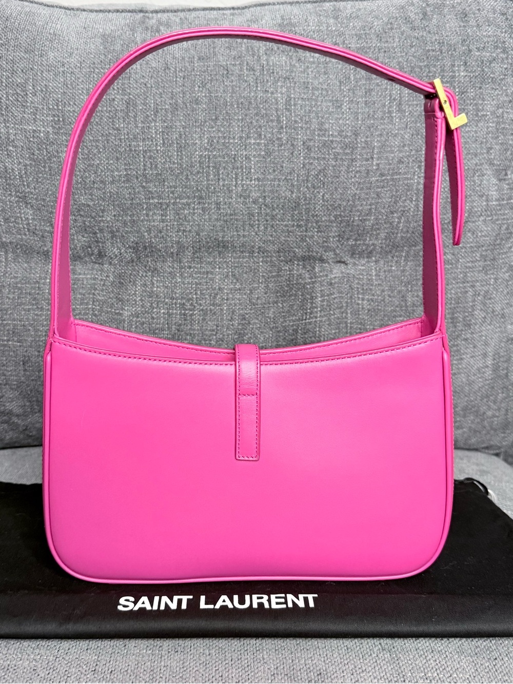 Saint Laurent Le 5 a 7 Medium smooth leather Shoulder Bag - Picture 5 of 12